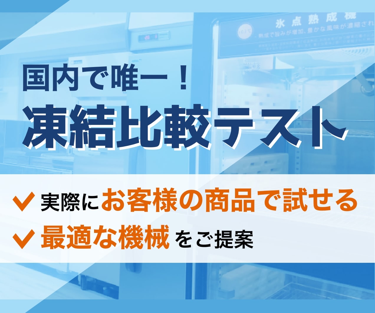 国内で唯一！凍結比較テスト