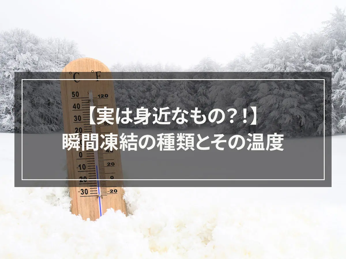 【実は身近なもの？！】瞬間凍結の種類とその温度